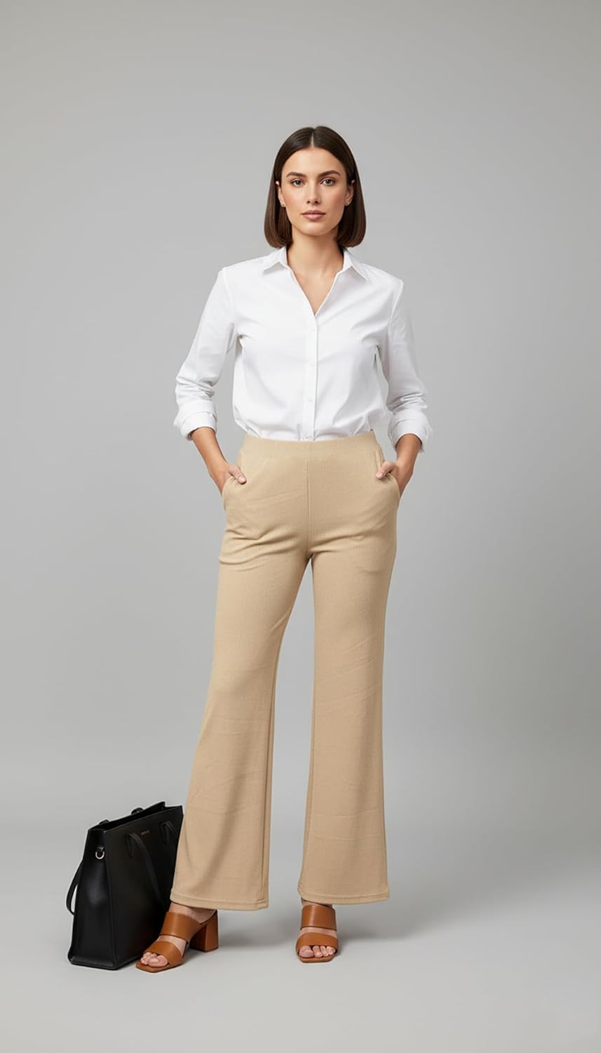 ribbed knit wide leg trousers ribbed knit wide leg trousers