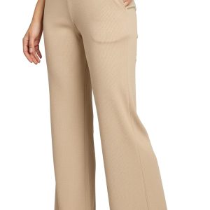 import placeholder for ribbed knit wide leg trousers