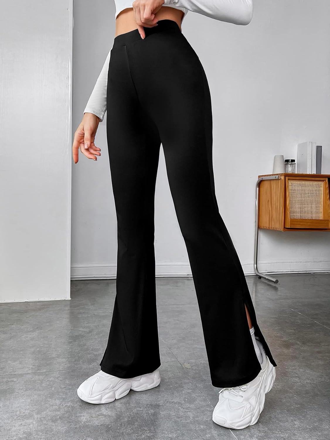 side slit flare bell bottoms side slit flare bell bottoms