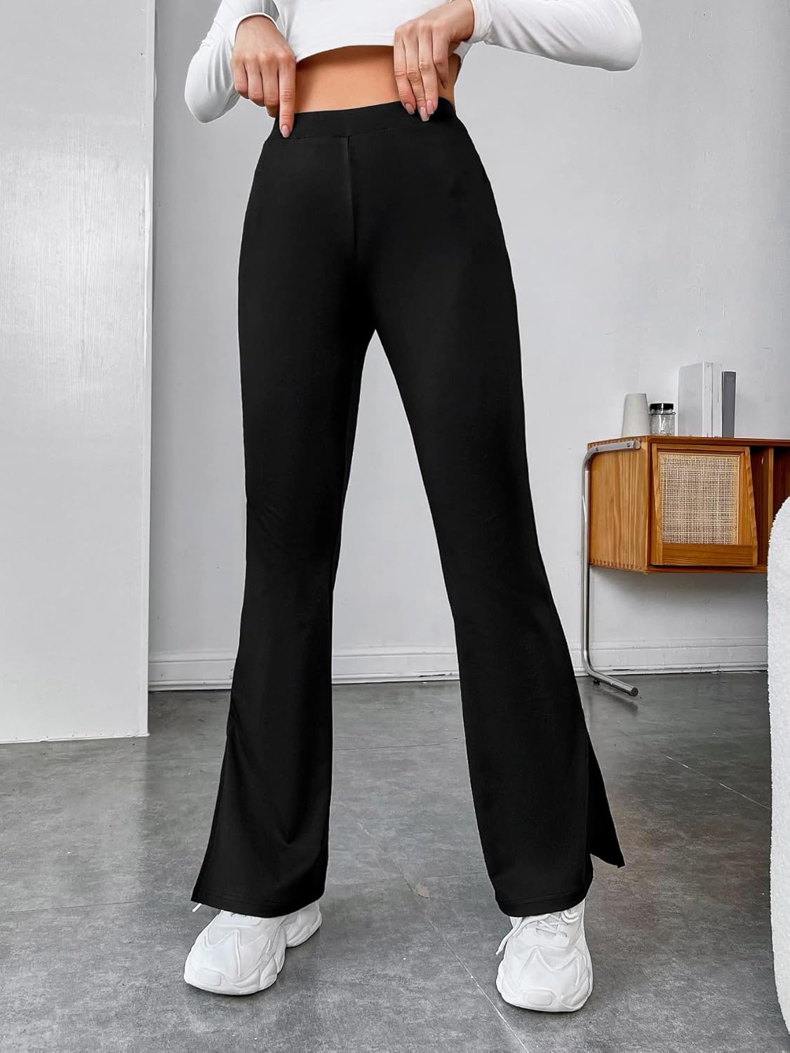 side slit flare bell bottoms side slit flare bell bottoms