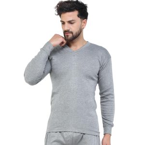 Collections men's thermal top | antibacterial, skin friendly with superior heat retention | slim fit solid alpine intelliheat thermal top, warm inner wear v neck